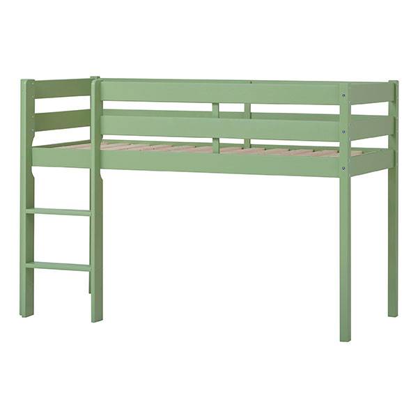 Hoppekids Eco Comfort Halvhøj Seng 90x200 Pale Green - Hoppekids Senge  - 5706558717197