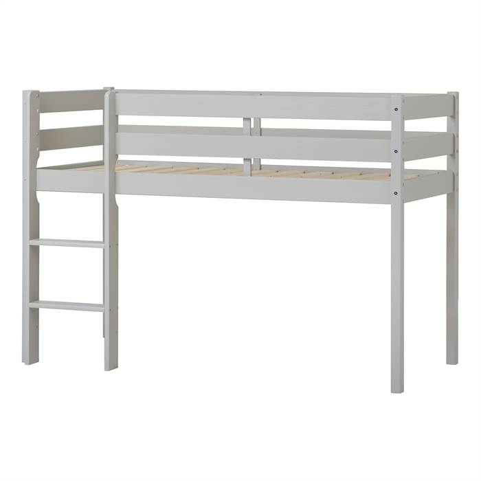 Hoppekids Eco Comfort Halvhøj Seng 90x200 Dove Grey - Hoppekids Senge  - 5706558717210