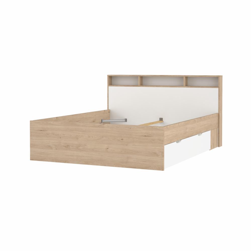 Tvilum Ikast Seng Med 2 Skuffer 160x200, Jackson Hickory Hvid, 169,8 216 96,8 - Tvilum Senge  - 5713035089067