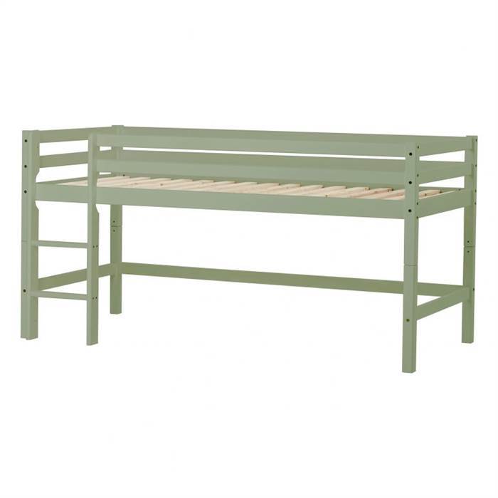 Hoppekids Eco Dream Halvhøj Seng Pale Green 90 200 - Hoppekids Senge