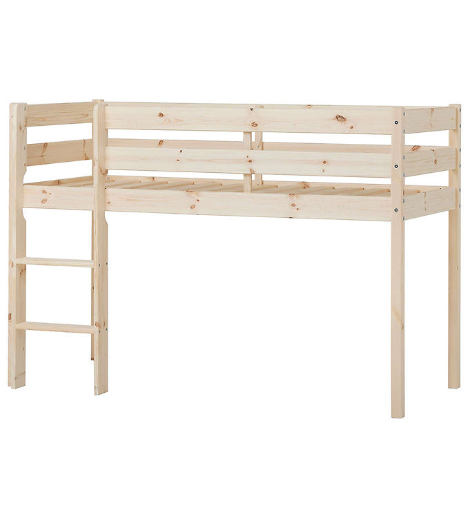 Beige Hoppekids Seng Halvhøj Eco Comfort Natural Wood - Hoppekids Senge  - 5706558717142
