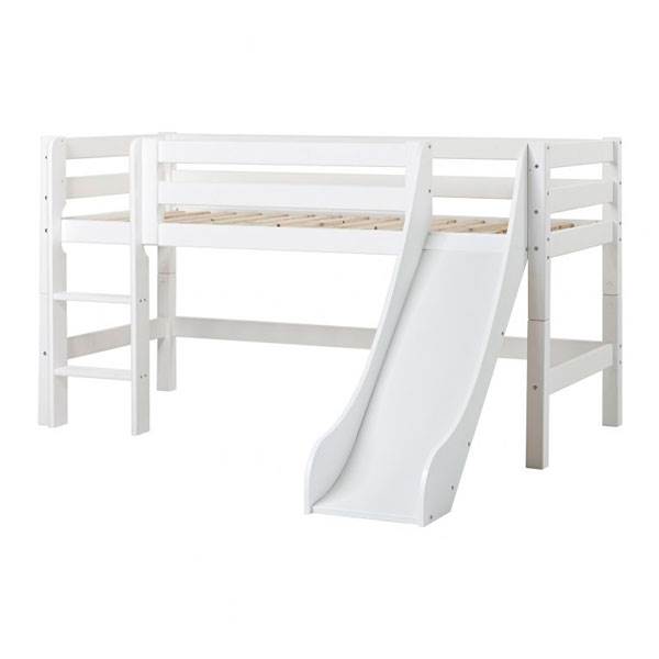 Hoppekids Eco Luxury Halvhøj Seng Med Rutsjebane Stige 120x1200 - Hoppekids Senge  - 5706558043913