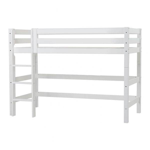 Hoppekids Eco Luxury Mellemhøj Seng Med Stige 90x200flex. Bund Eco Luxury Madras - Hoppekids Senge