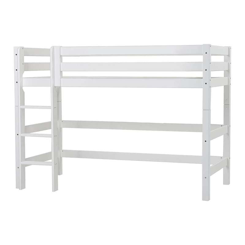 Hoppekids Eco Luxury Mellemhøj Seng 90x200 . Fleksibel Indlægsbund Hvid - Hoppekids Senge  - 5706558026930