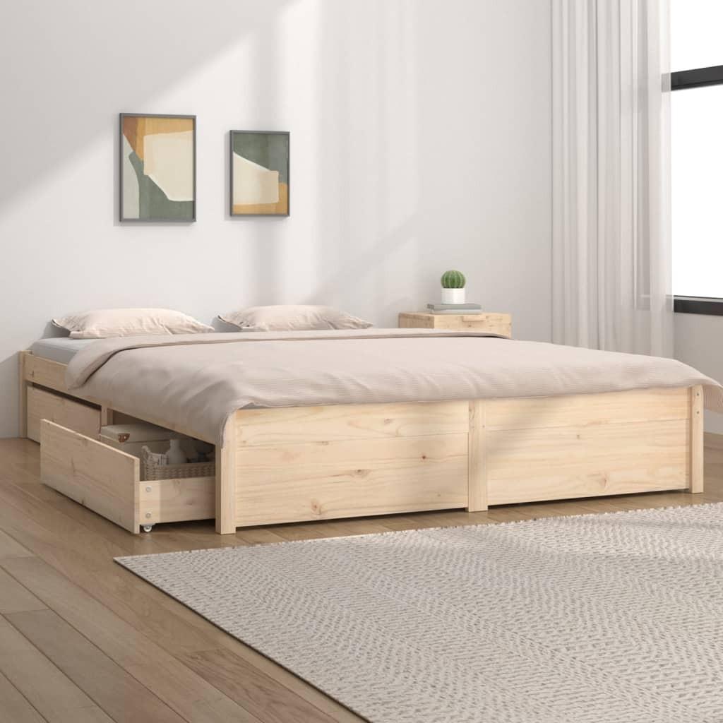 Sengeramme Med Skuffer 140x200 - Boligcenter Senge  - 8720287012542