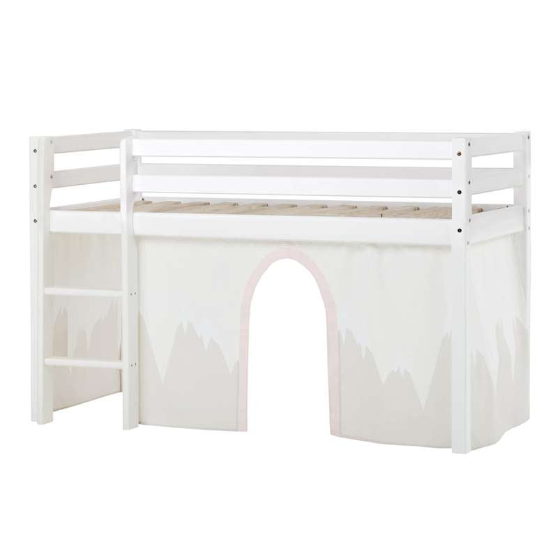 Hoppekids Eco Dream Halvhøj Seng Winter Wonderland Forhæng 70x160 Ikke Delbar - Hoppekids Senge  - 5706558049793