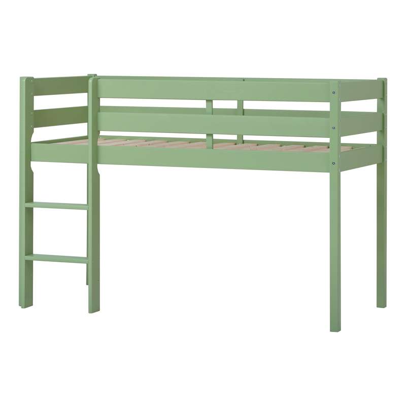 Grøn Hoppekids Eco Comfort Halvhøj Seng Flere Størrelser Pale Green - Hoppekids Senge  - 5706558717180