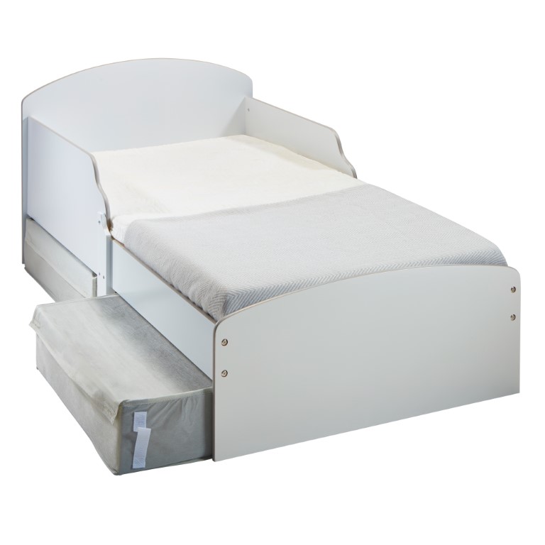 Hvid Børne Junior Træ Seng Opbevaring 140cm - Moose Senge  - 5013138672648