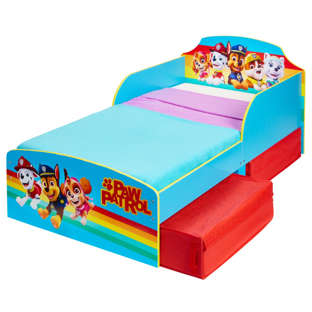 Paw Patrol Junior Træ Seng Opbevaring 140cm - Moose Senge  - 630996908594