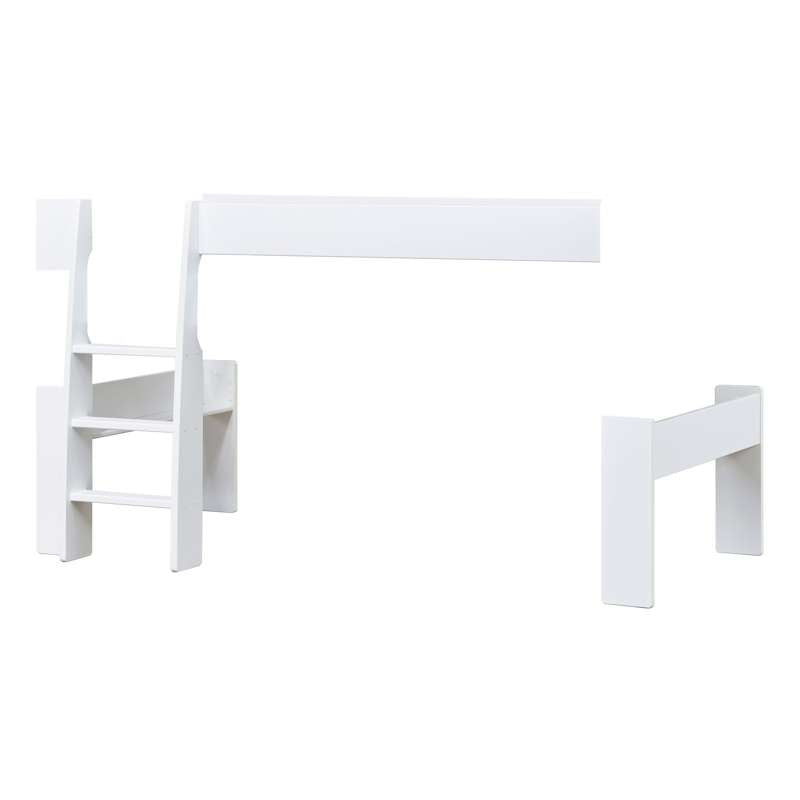 Hvid Hoppekids Pure Halvhøj Seng Modul 90x200 - Hoppekids Senge - 5706558724133